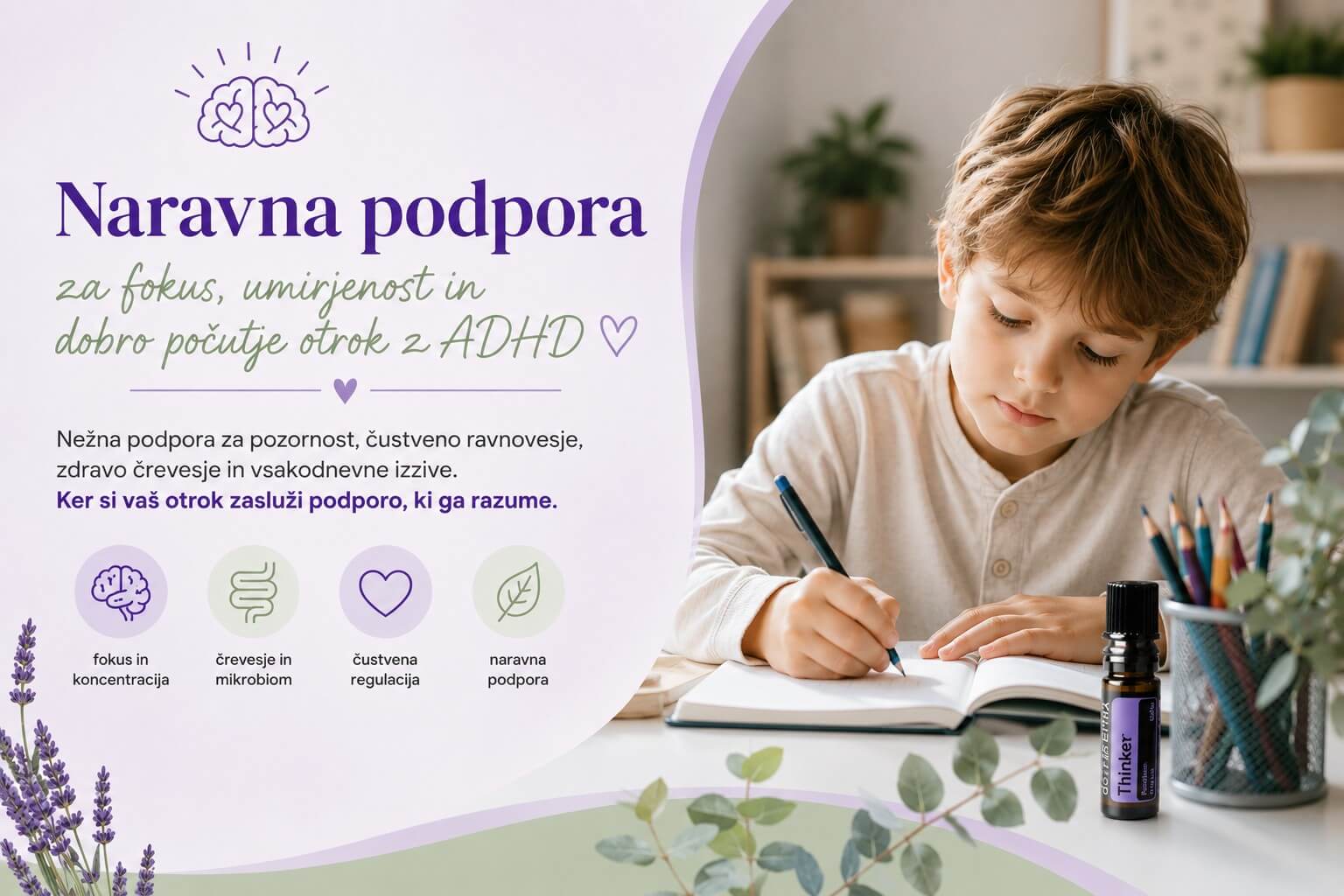 Naravna podpora za fokus in umirjenost