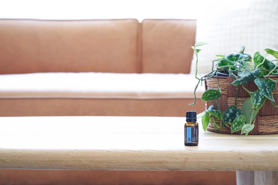 doTERRA Air 15 ml na mizici v dnevni sobi