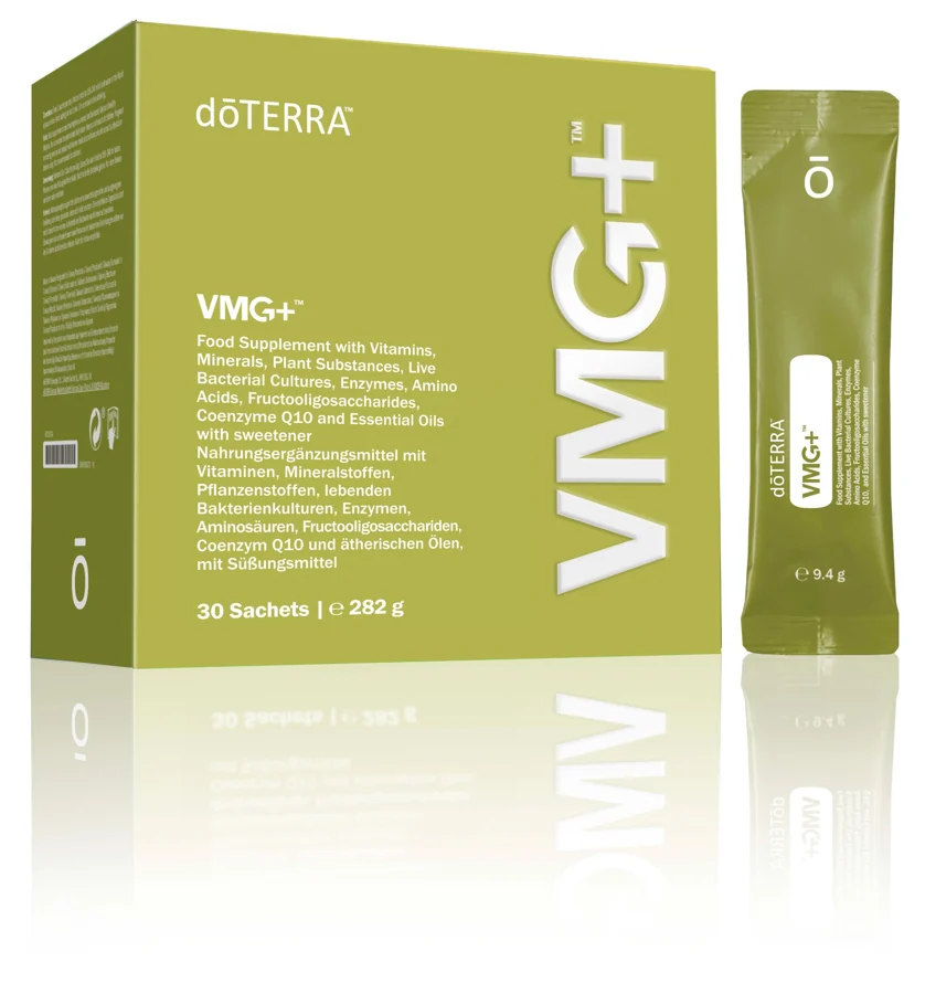 doTERRA VMG+ – zeleno pakiranje in vrečka prehranskega dopolnila